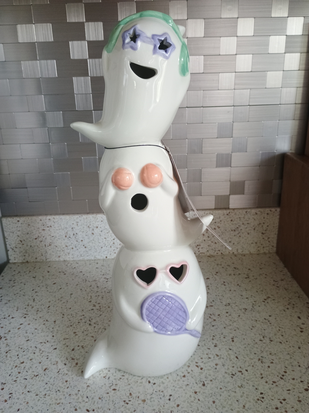 15" Stacked LED Pickleball Ghost Halloween New